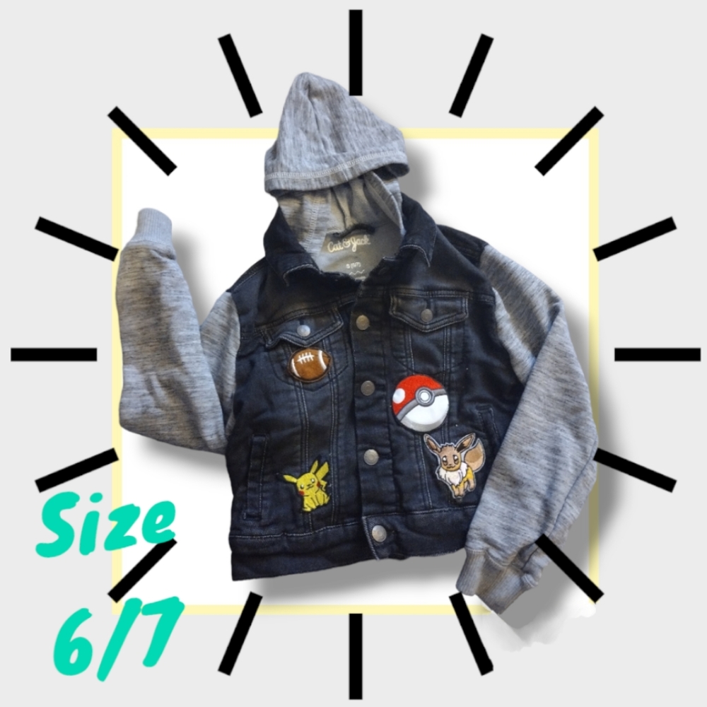 Cat & Jack size 6/7 pokemon jean jacket